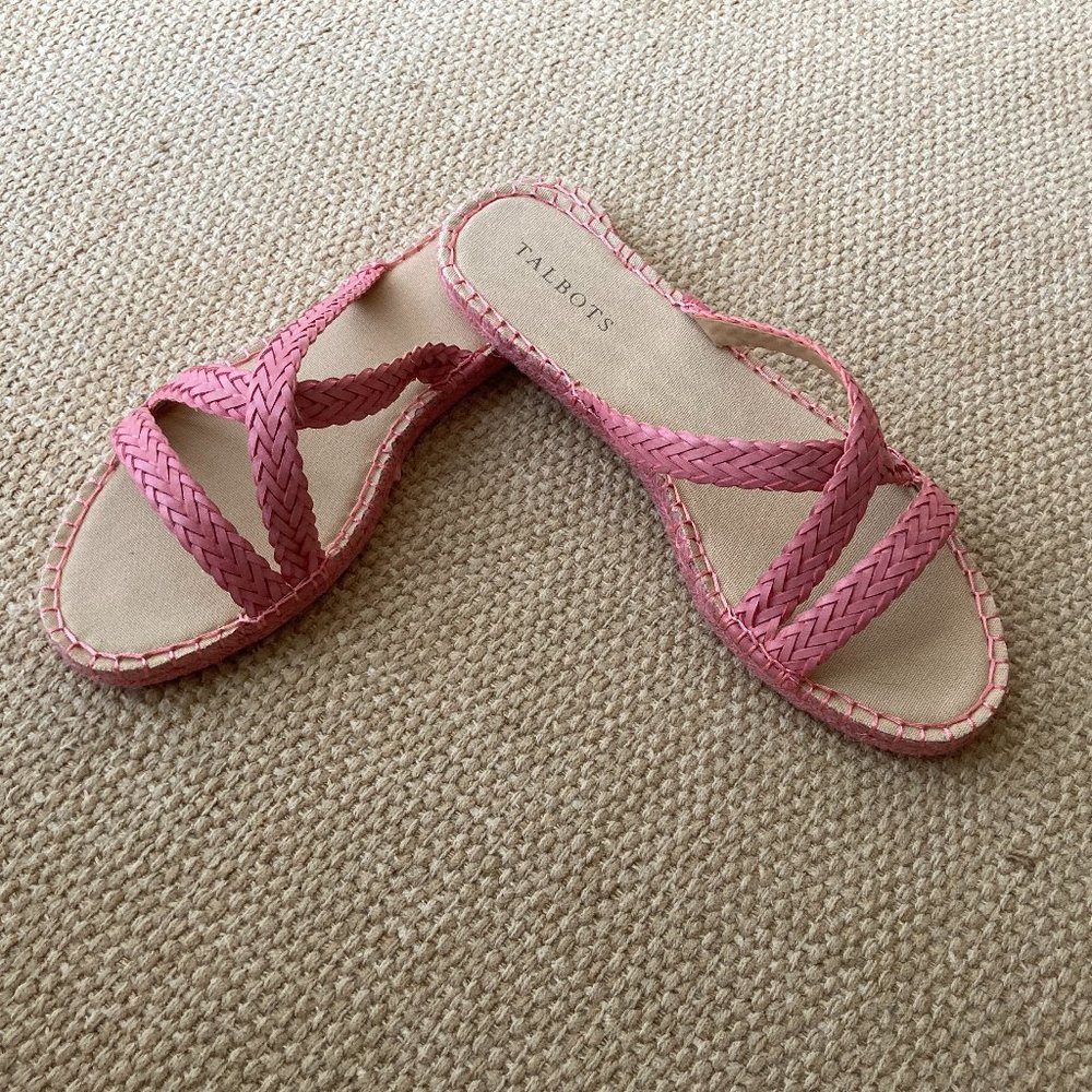Talbots Pink Woven Sandal 9